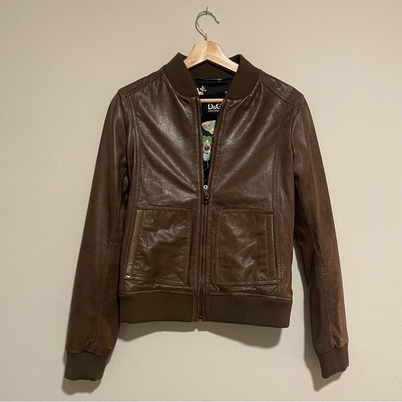 Dolce Gabbana D&G Womens Leather Jacket, Size 40, New Never Worn - Picture 1 of 6